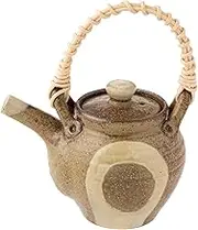 Marui Pottery Shigaraki Ware MR-3-4508 Hechimon Dobin Teapot Pot, Capacity Approx. 28.7 fl oz (800 ml), Ash Crest, Brown
