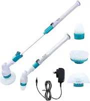 [EZONEDEAL] 360° Rotating Electric Spin Scrubber, Multi-Purpose Surface Cleaner with 3 Replaceable Brush Heads and 1 Extension Arm for Bathroom, Tile, Floor, Tub, Shower, Bathtub & Kitchen Car Scrubber