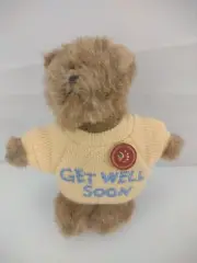 4" TALL BOYDS MESSAGE BEAR "GET WELL SOON" THINKIN OF YA SERIES