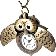 [MOBUTOFU] 1pc Creative Pocket Watch Pendant Watches Owl Necklace Pocket Watch Goth Pocket Watch Vintage Watch Owl Moon Owl Keychain Pocket Watch Chain Vintage Pocket Watch Owl Charm