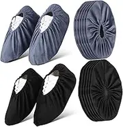 8 Pairs Washable Shoe Covers Non Slip Boot Covers for Adults Comfortable and Protective for Indoor Home Office and Travel Use Household