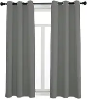 Hyper Cover 3-Layers Blackout Curtains (Grey, 132x137 cm) - 100% Eco-Friendly Fabric, Noise Reduction, High-Quality Durable Polyester, Easy Care