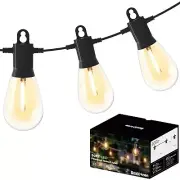 Outdoor Lights String Lights with Shatterproof 15 LED Bulbs S14 Patio Light 48ft