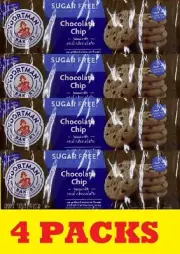 4x Voortman Bakery SUGAR FREE Chocolate chip Cookies 8 Oz Pack - 4 BULK PACKS