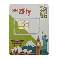 在飛比找蝦皮購物優惠-AIS SIM2Fly 预付费 SIM 卡，可在 32 个亚