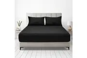 LINENOVA 1000tc Deep Pocket Microfibre Soft Fitted Sheet (Black)