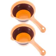 2 Pcs Hair Bathroom Water Scoop Bottle Water Dipper Handle