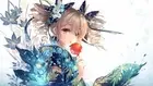 Anime candy apple yukata blonde girls bronya zaychik Playmat Game Mat Desk