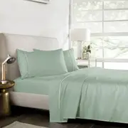 Bedding King 1000TC Pure Egyptian Cotton Sheet Set - Sage Green