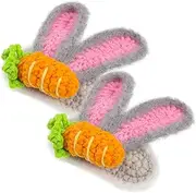 Gogogmee 2pcs Bunny Hairpin Animal Ear Hair Barrette Rabbit Ear for Girl Hair Styling Accessories Cute Hair Clips Barrettes Easter Hair Accessories Animal Decor Plush