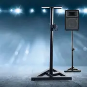 Alpha Speaker Stand 67-120cm Adjustable Height Surround Sound Studio Home 2pcs