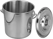 JECOMPRIS Stainless Steel Rice Bucket with Lid Food Grade Water Container for Home Use Multi Functional Storage Pail for Rice Water and More