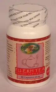Pu-erh Tea Capsule Supplement 90 vegi-caps Wholesale 24pc per case Weight Loss