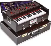 Mini Traveler Harmonium- 2¾ Octave By Kaayna Musicals- 4 Stop- 2 Drone- 440 Hz