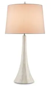 Currey & Company, SHADE For Snowdrift Lamp-White-Shantung