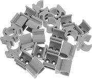 minkissy 24 Pcs Wheelchair Toilet Seat Tube Clamp Wheelchair Pipe Fastening Clamp Toilet Seat Pad Holder Clips Pipe Clips U Shape Holder Commode Chair Accessory Grey Pp