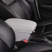 Armrest Box Universal Car Central Armrest Storage Box Cup Holder Ashtray, for Ford, for Focus, 2 Mk2 2005-2011 Modification Accessories Vehicle armrest Compartment﻿(Grey)