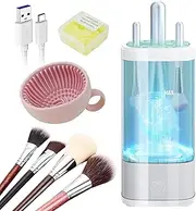 IUHFSIFS 3.0 Upgrade Make Up Brusher Clean【Industry NO.1-12x Cleaning Power】【SGS Certified - 0 Dust】MakeupBrushes Cleaner Suitable for all Brush, Circuit Upgrade Make Up Brush Cleaner Machine, White