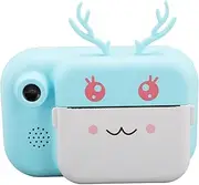 Yoidesu Thermal Print Camera with 2X Digital Zoom, Front and Rear 24MP Dual Lens 1080P HD Camera for Instant Black and White Photo Printing, Screen, Music Game, Time Lapse for