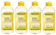4 GARNIER Micellar Vitamin C Cleansing Water Hypoallergenic for Dull Skin 400ml