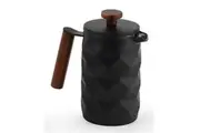 Coffee Culture Matte Black Diamond French Press Tea Plunger Double Filter 600ml
