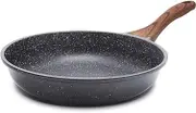 SENSARTE 28cm Nonstick Frying Pan Skillet, Swiss Granite Coating Omelette Pan, Healthy Stone Cookware Chef's Pan, PFOA Free