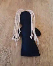 Voodoo Doll Brown Hair Poppet Pal Wiccan Pagan Witchcraft Voodoo Hoodoo