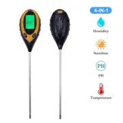 4 In 1 Digital Soil PH Meter Moisture Monitor Temperature Sunlight Tester Garden