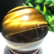 143g Natural Tiger's eye stone quartz Sphere crystal ball rock Healing +base 20