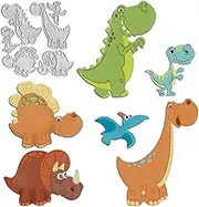 Heureppy Dinosaur Cutting Dies Animals Die Cuts for Card Making, Catoon Dinosaur Die Cut Embossing Stencil Template Tool for DIY Scrapbooking Photo Album Card Craft Decoration Supplies