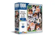 1000pc Crown Radiant Series Garden Pups Kittens 68.5cm Jigsaw Puzzle Toy 8+ Kids