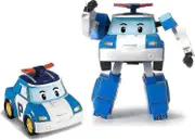 SBSG Robocar Poli Transforming Robot, 4" Action Figure, Police Emergency Vehicle Playset, Holiday Birthday Toy