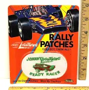 1972 Topper Toys Sew On Rally Patch Johnny Lightning Diecast Car Toy Ready Racer
