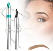 2024 New Magic Eyebrow Pencil, 5PCS Waterproof Microblading Contouring Pen, 4 Tipped Precise Brow Pen, Fine Stroke Creates Natural Look (Light Brown)