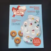 Bella Compact Mini Donut Doughnut Maker Dessert Nonstick Blue