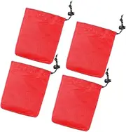 GANAZONO 4pcs Outdoor Storage Bag Valentine's Day Drawstring Bag Pouches for Purse Present Sack Travel Jewelry Pouch Packing Stuff Sack Polyester Red