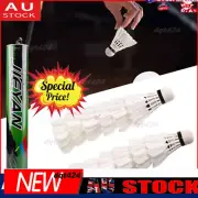 High Quality 12X White Goose Feather Badminton Shuttlecocks Sports Training AU.ф