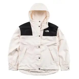 【The North Face】北臉 外套 女款衝鋒衣 防水 防風 連帽外套 W DRYVENT BLOCKING JACKET 白 7QSIN3N