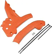 Motorbike Convex Lens Fit for KTM EXC 300 EXC EXCF XCW 125 200 250 300 350 400 450 500 Motorcycle Pair Frame Guards Protector Motorbike Foldable Mirrors(Orange)