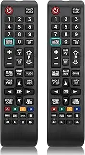 (Pack of 2) Universal Remote Control for Samsung TV Remote Replacement for All Samsung LED QLED UHD SUHD HDR LCD Frame Curved Solar HDTV 4K 8K 3D Smart TVs,with Teletext Button