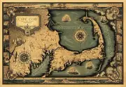 Historical Map Cape Cod Massachusetts Vintage Wall Art Poster Decor Vintage