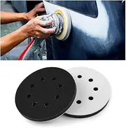 2 Pcs Hook and Loop Soft Sponge Cushion Buffing Backing Pads, 5 Inch 8 Hole Thick Soft Density Interface Buffer Mat, Foam Pad for Orbital Sander & Polishers, Universal Auto Accessories