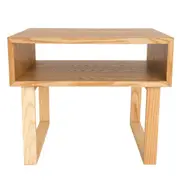 SK Designer Living Olle Square Wood Bedside / Side Table