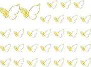 uxcell Butterfly Charm, 30 Pcs Alloy Butterfly Open Back Bezel Frames for Woman Necklace Earring Bracelet Jewelry Making and DIY Crafts, Gold Tone, 1.54 x 1.5 Inch