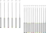 B Baosity 18x Hot Dog Forks Campfire Skewers Cheese Fondue Sticks for Tomatoes BBQ