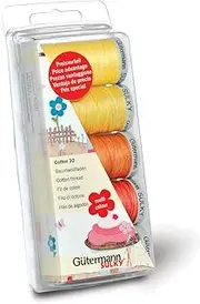 Gutermann Thread Set: Machine Emb. Cotton 30-Yellow/Red, 100%