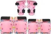 Roller Skating Pads,Knee and Elbow Pads Wrist Guards for Kids | Youth Adjustable Breathable Sports Protective Set for Cycling Skateboard Rollerblading Scooter Bike