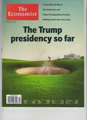 DONALD TRUMP THE ECONOMIST MAGAZINE APRIL 1 2017 NO LABEL PRESIDENCY SO FAR