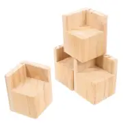 4 Pcs Increase Support Legs Furniture Risers Cabinet Bed Height Extenders