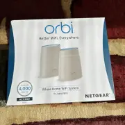 NETGEAR Orbi AC2200 Tri-Band Home Wi-Fi System 2 Pack RBK40 Brand New Sealed